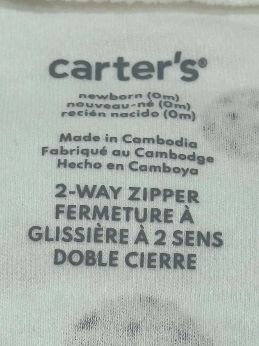 Carters Baby Boy Carter's Milk & Cookies Snug Fit Footed Pajamas in white newbor